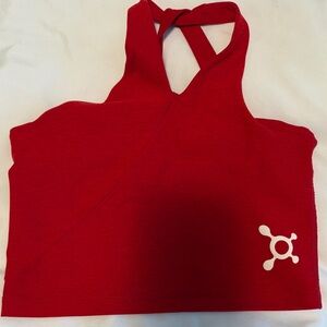 Beyond Yoga/Orange Theory Collaboration Red Asymmetrical Athletic Top